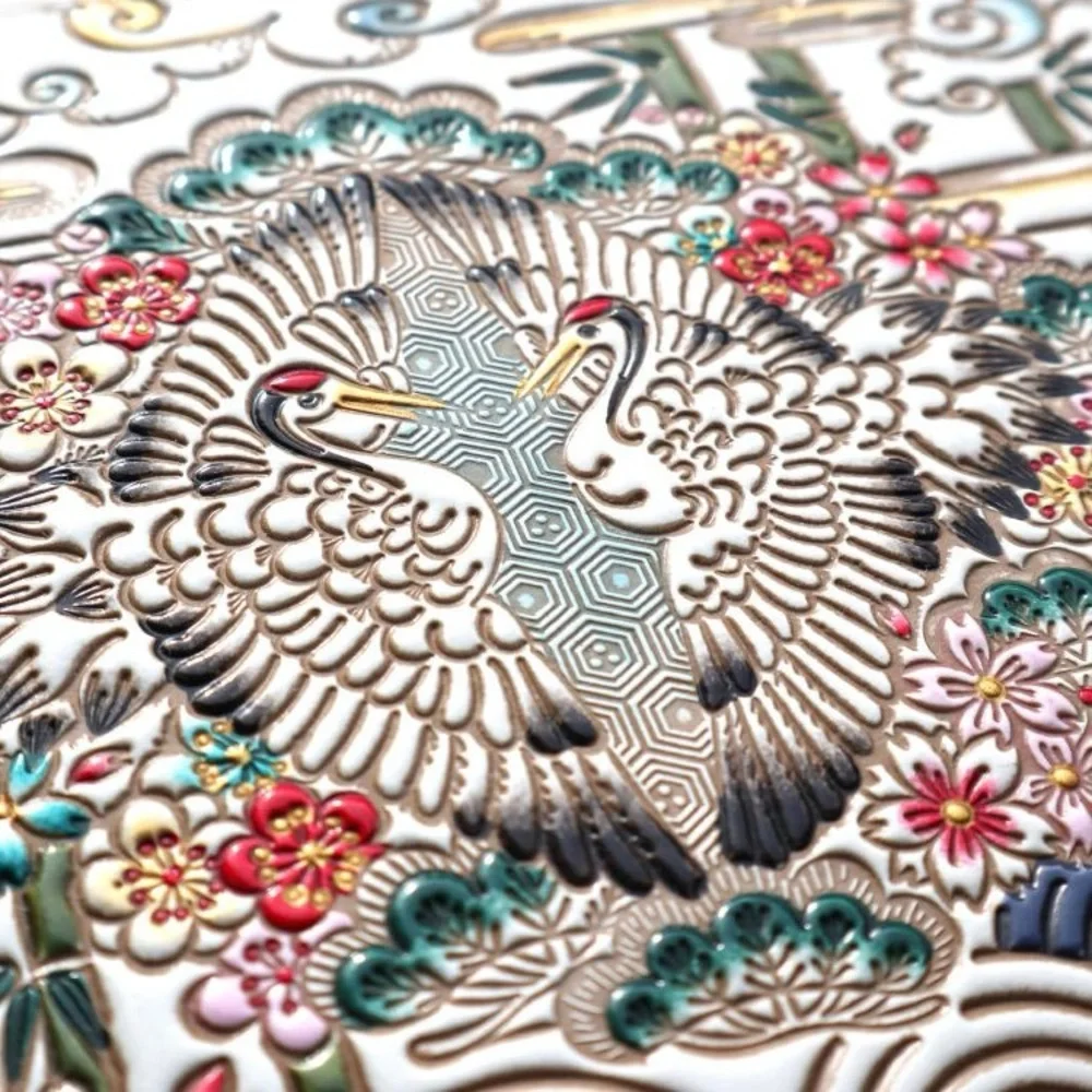 Facing Cranes Long Wallet by Bunkoya Oozeki NIB - Picture 5 of 7